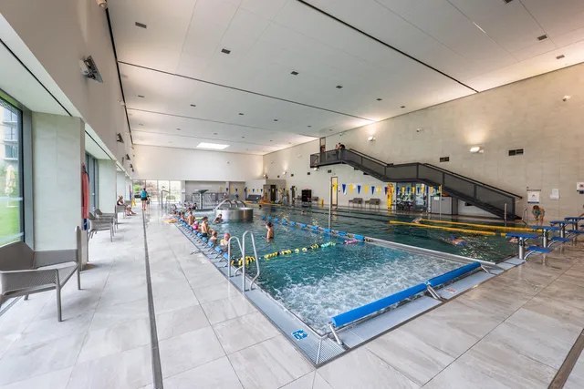 Pool hall with the relaxation pool